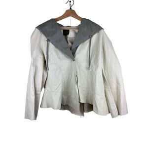 Et Dieu Crea La Femme Size 38 Cream Gray Rain Jacket